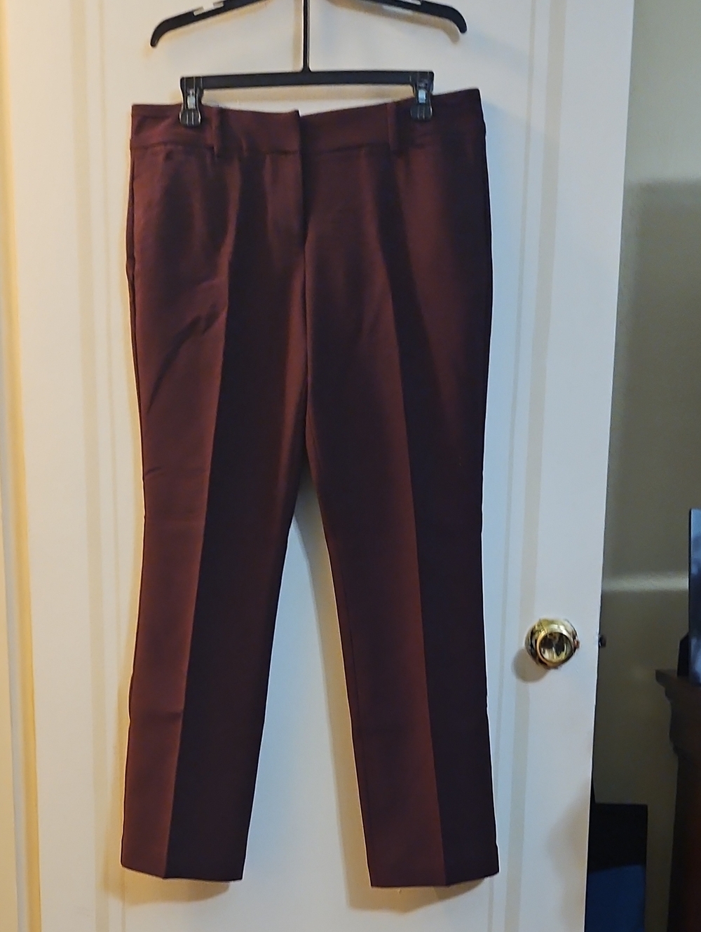 7th Avenue Women's Tailored Burgundy Dress Pants, Size 12P, New York & Company